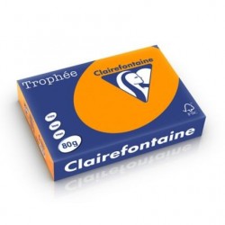 Papier Trophée A4 80g orange vif ramette de 500 feuilles