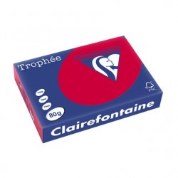 Papier Trophée A4 80g rouge groseille ramette de 500 feuilles