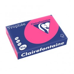 Papier Trophée A4 80g rose fluo ramette de 500 feuilles