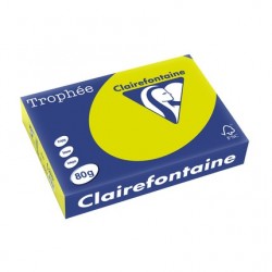 Papier Trophée A4 80g vert fluo ramette de 500 feuilles