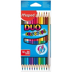 Crayons de couleur Color'Peps Duo étui de 12