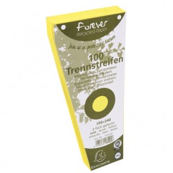 Intercalaire trapèze 105x240 180g jaune paquet de 100