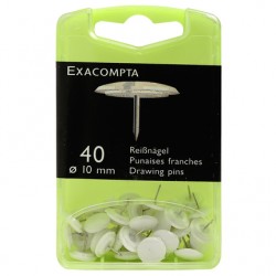 Punaise 10mm blanc boîte de 40