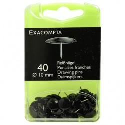Punaise 10mm noir boîte de 40