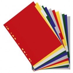 Intercalaire A4 PP 12/100 couleur 12 positions