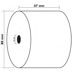 Bobine thermique 57x80x12 55g 1 pli lot de 10