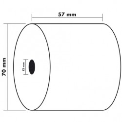 Bobine 57x70x12 60g 1 pli lot de 10