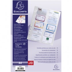 Pochette perforée pour cartes de visite PP 11/100 sachet de 10