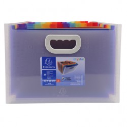 Trieur valisette extensible Crystal + poignées 24 compartiments