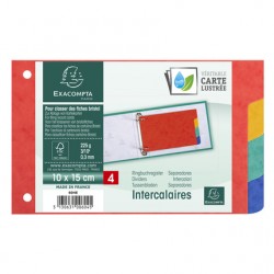 Intercalaire pour fiches 100x150  4 positions