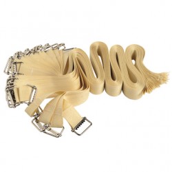 Sangle + boucle à coulisseau cranté 1m beige