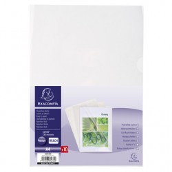 Pochette coin A4 PVC cristal sachet de 10
