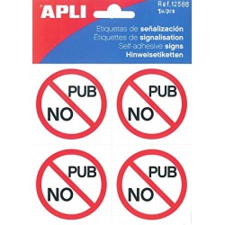 Etiquette "NO PUB" pochette de 4