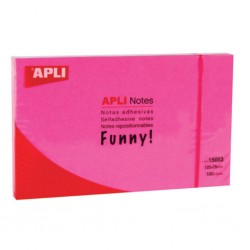 Apli Notes 75x125 100 feuilles rose vif