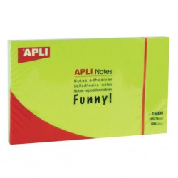 Apli Notes 75x125 100 feuilles vert vif