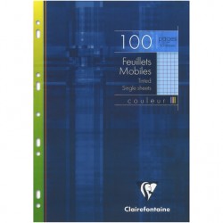 Feuillet mobile A4 5/5 bleu 100 pages