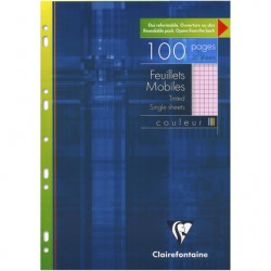 Feuillet mobile A4 5/5 rose 100 pages
