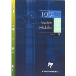 Feuillet mobile A4 5/5 vert 100 pages