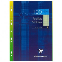 Feuillet mobile A4 séyès vert 100 pages