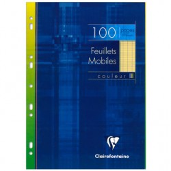 Feuillet mobile A4 séyès jaune 100 pages