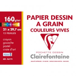 Mi-teintes vives A4 160g pochette de 12 feuilles