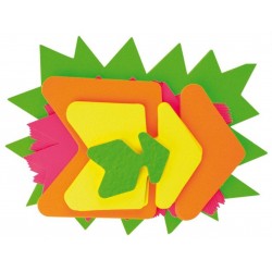 Découpes fluo assorti blister de 50