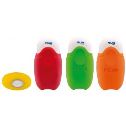 Gomme 1012 fourreau plastique couleur School