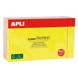 Apli Notes cube 125x75 400 feuilles tons vifs