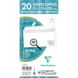 Enveloppe Adhéclair 110x220 paquet de 20