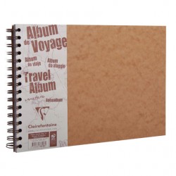 Album voyage spiralé Age Bag A4 paysage 80 pages tabac