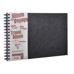 Album voyage spiralé Age Bag A4 paysage 80 pages noir