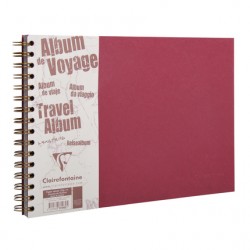 Album voyage spiralé Age Bag A4 paysage 80 pages rouge