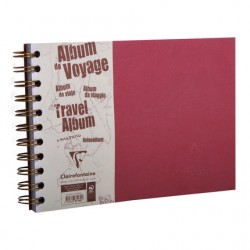 Album voyage spiralé Age Bag A5 paysage 80 pages rouge