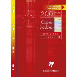 Copie double A4 séyès assorti 200 pages