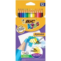 Crayon de couleur bois aquarelle x12
