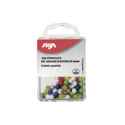 Epingle signalisation diamètre 6mm longueur 15mm boîte de 100