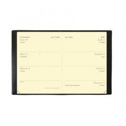 Agenda Miniweek Impala noir