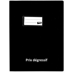 Protège-cahier 17x22 PVC 19/100 noir