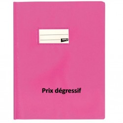 Protège-cahier 17x22 PVC 19/100 rose