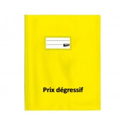 Protège-cahier 17x22 PVC 19/100 jaune