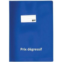 Protège-cahier 24x32 PVC 19/100 bleu