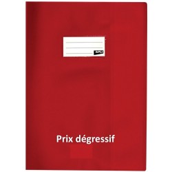 Protège-cahier 24x32 PVC 19/100 rouge