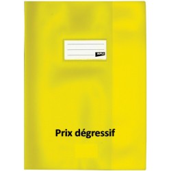 Protège-cahier 24x32 PVC 19/100 jaune