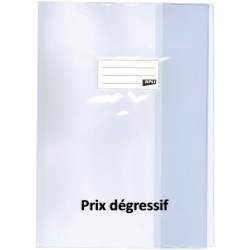 Protège-cahier 24x32 PVC 19/100 incolore