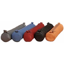 Trousse cuir Age Bag  petite ronde  Ø4 x 18,5 cm