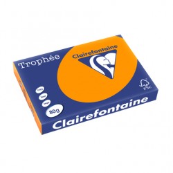 Papier Trophée A3 80g orange vif ramette 500 feuilles