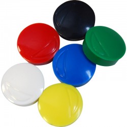 Aimant 20mm couleurs assorties x6 LS