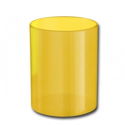 Pot à crayons translucide jaune