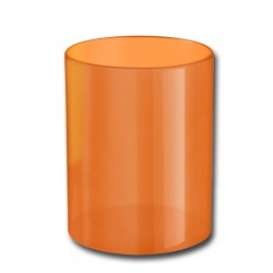 Pot à crayons translucide orange