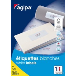 Etiquette multi-usage 51x33.8 blanc boîte de 3200